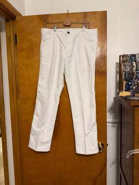 Haggar Life Khaki Men's Slim Fit Chino Pants White 36x30